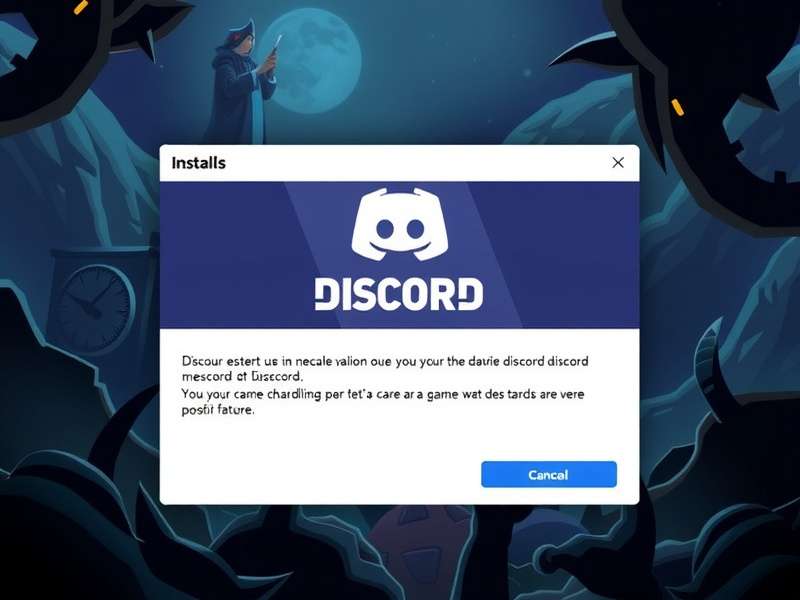Discord installation interface on multiple devices