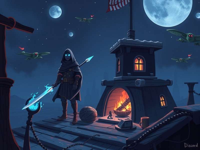 Screenshot of the original Discord user interface from 2015, showing a simple server list and text chat