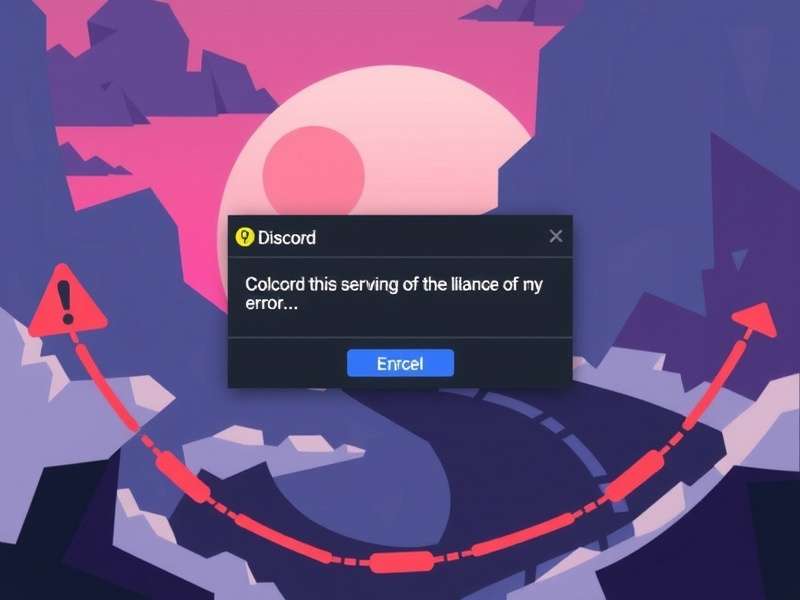 Discord network error illustration showing connection issues