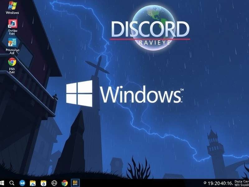Discord Windows installer screenshot showing the download button and installation steps